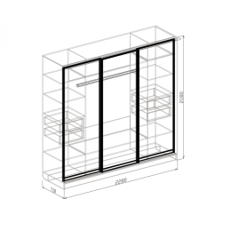 Шкаф-купе 3х-створчатый "Палермо" (Союз-Мебель)