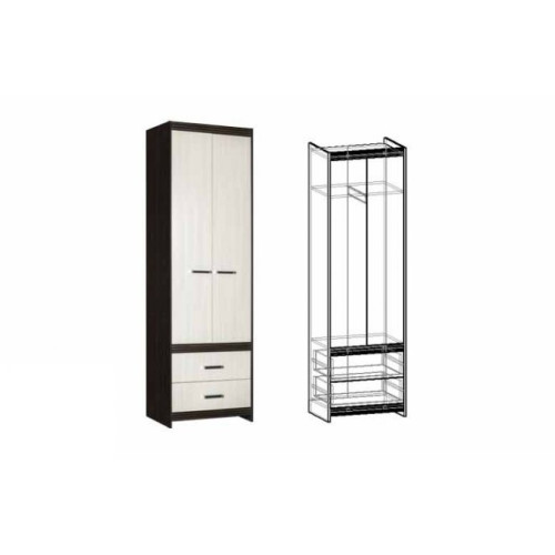 Шкаф 2 створчатый с ящиками Логика