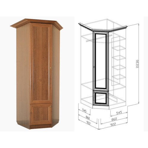 Шкаф угловой №18 Диана Люкс