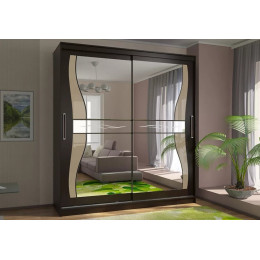 Шкаф-купе Комфорт-12А с фигурным зеркалом SL