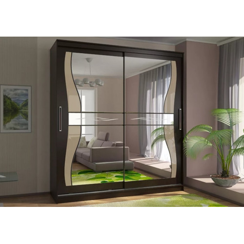 Шкаф-купе Комфорт-12А с фигурным зеркалом SL