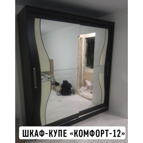 Шкаф-купе Комфорт-12А с фигурным зеркалом SL