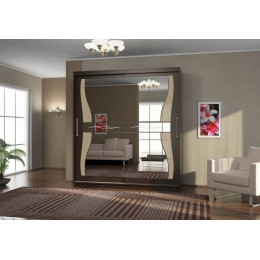 Шкаф-купе Комфорт-12А с фигурным зеркалом SL