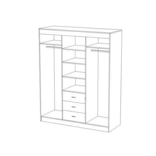 Шкаф-купе Фортуна (Маэстро) (ясень шимо тёмный/ясень шимо светлый)