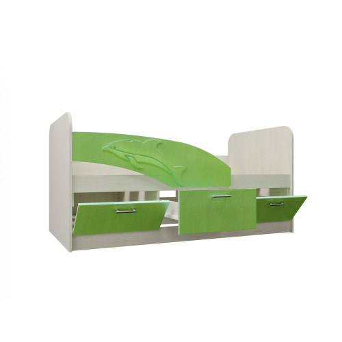 Детская кровать Дельфин МДФ 1,6 м.