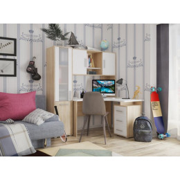 Стол компьютерный с надстройкой "Лайт-2" 1200 угловой (без пенала)