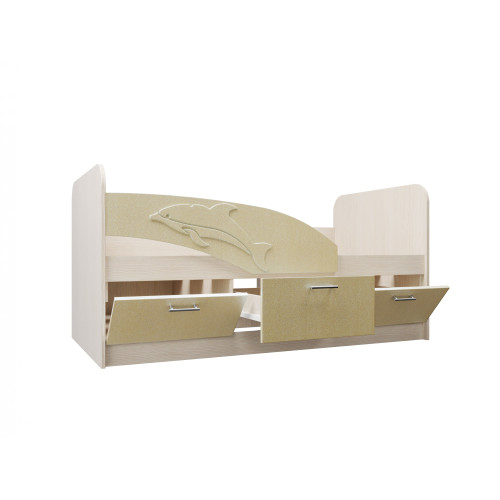 Детская кровать Дельфин МДФ 1,6 м.