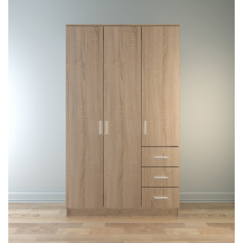 Шкаф 3х-дверный с ящиками Лофт