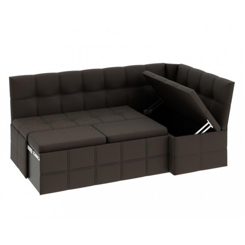 Скамья угловая со спальным местом «Домино» (Кашемир коричневый)