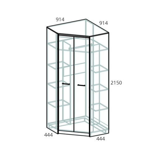 Шкаф угловой Дакота (440)