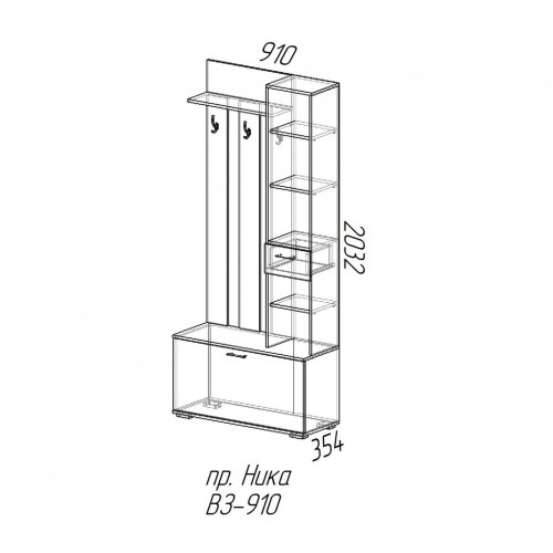 Прихожая Ника ВЗ-910 SL