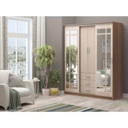 Шкаф-купе Фортуна (Маэстро) (ясень шимо тёмный/ясень шимо светлый)