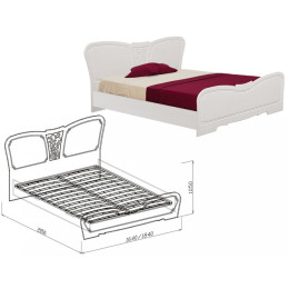 Кровать с основанием №1 "Тиффани" 1400 мм