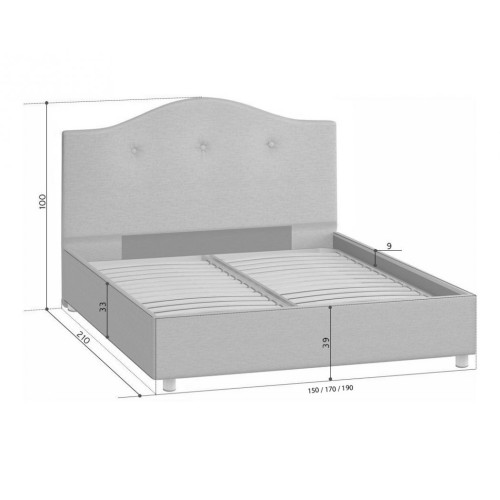 Кровать Мира 1400 / 1600 / 1800 мм