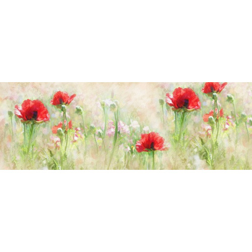 КУХОННЫЙ ФАРТУК Маки Акварель АКВАТОН