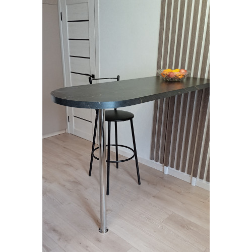 Барная стойка БС-1 Черный каспий, 130х40