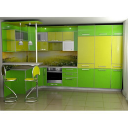 КУХНЯ А-020 с высокоглянцевыми фасадами