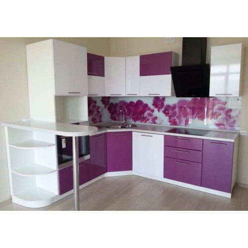 КУХНЯ А-026 с высокоглянцевыми фасадами