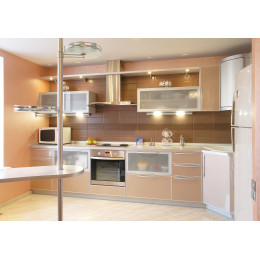 КУХНЯ А-033 с высокоглянцевыми фасадами