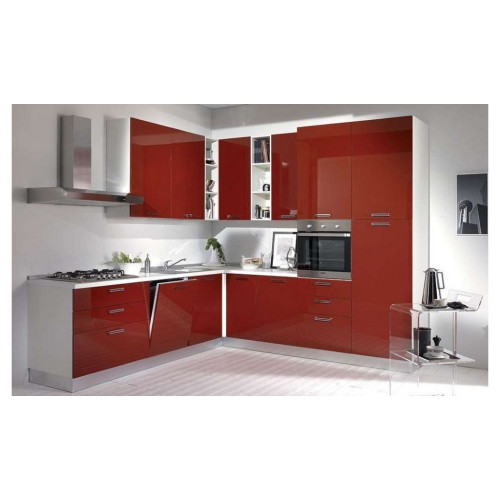 КУХНЯ А-035 с высокоглянцевыми фасадами