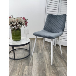 Стул TINTIN BLUVEL-06 BLUE / белый каркас М-City