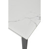 Стол CORNER 120 GLOSS STATUARIO WHITE SINTERED STONE / BLACK М-City