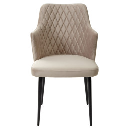 Стул HERMAN ЛАТТЕ #25, велюр / черный каркас М-City