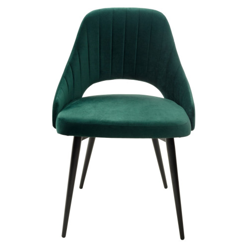 Стул FANTINE-LS ЗЕЛЕНЫЙ #19, велюр / черный каркас М-City
