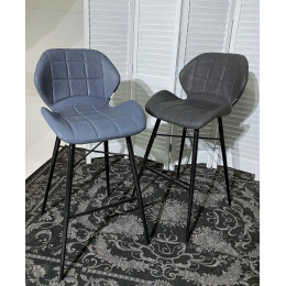 Барный стул MARCEL RU-03 синяя сталь, экокожа М-City