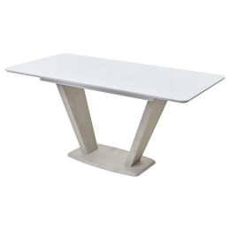 Стол Прага 120 Белый, стекло / Камень светлый М-City