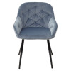 Стул BREEZE BLUVEL-06 BLUE, велюр/ черный каркас М-City