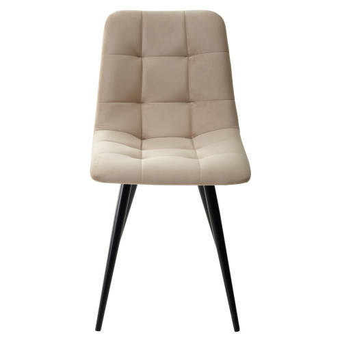 Стул CHILLI-Q бежевый #5, велюр / черный каркас М-City