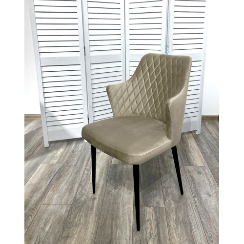 Стул HERMAN ЛАТТЕ #25, велюр / черный каркас М-City