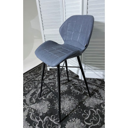 Барный стул MARCEL RU-03 синяя сталь, экокожа М-City