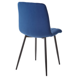 Стул DUBLIN G062-49 синий, велюр/ черный каркас М-City