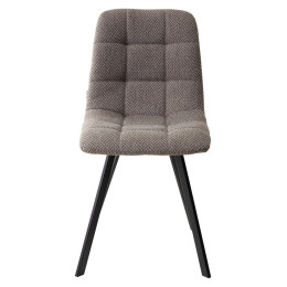 Стул CHILLI SQUARE TRF-12 серо-коричневый, ткань/ черный каркас М-City