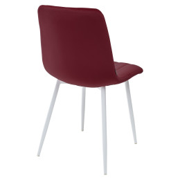 Стул DUBLIN G108-38 винный, велюр / белый каркас М-City