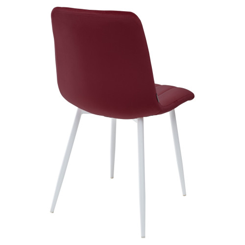 Стул DUBLIN G108-38 винный, велюр / белый каркас М-City