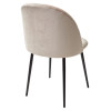 Стул НИРВАНА, цвет светло-бежевый B-02, велюр / черный каркас М-City
