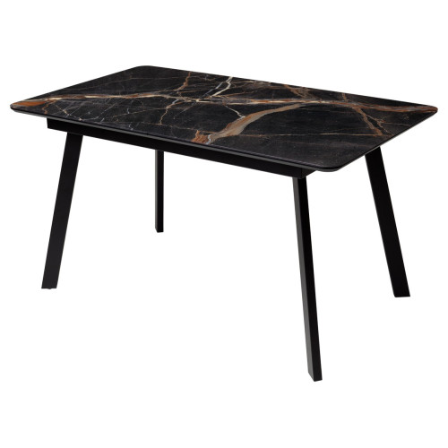 Стол АРУБА 140 МЕЙДЖИК, стекло/ ЧЕРНЫЙ М-City