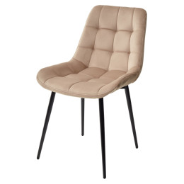 Стул ХОФМАН, цвет капучино #H65, велюр / черный каркас 4 шт./1 к М-City