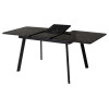 Стол АРУБА 140 ЧЕРНЫЙ МРАМОР, стекло / ЧЕРНЫЙ М-City