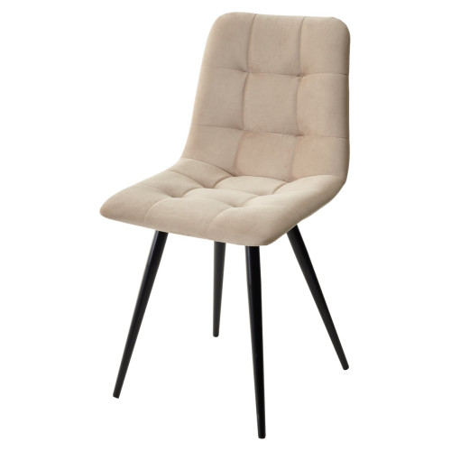 Стул CHILLI-Q бежевый #5, велюр / черный каркас М-City