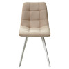 Стул CHILLI-Q SQUARE темный беж #H07, велюр / белый каркас М-City