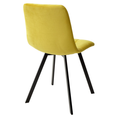 Стул CHILLI-Q SQUARE желтый #H19, велюр / черный каркас М-City