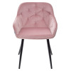 Стул BREEZE G108-15 пепел розы, велюр/ черный каркас М-City