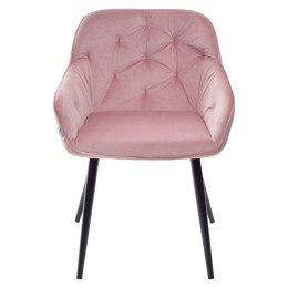 Стул BREEZE G108-15 пепел розы, велюр/ черный каркас М-City