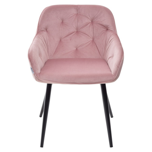 Стул BREEZE G108-15 пепел розы, велюр/ черный каркас М-City