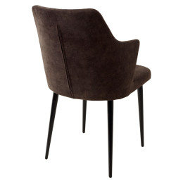 Стул HERMAN ТЕМНО-КОРИЧНЕВЫЙ #31, античная ткань / черный каркас М-City