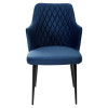 Стул HERMAN СИНИЙ #29, велюр / черный каркас М-City